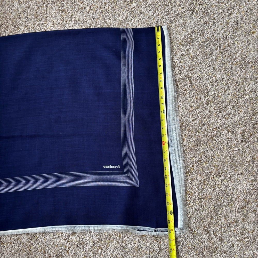 Cacharel Navy Wool Scarf - Picture 6 of 6